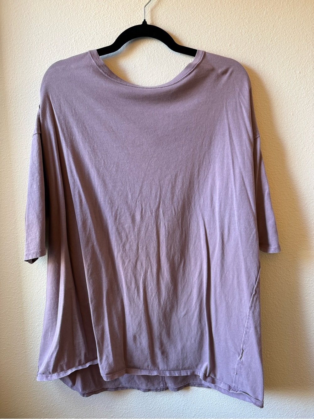 We The Free Lavender Oversized mid length Sleeve Tee